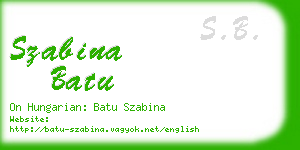 szabina batu business card